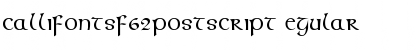CallifontsF62PostScript Regular Font Title Preview