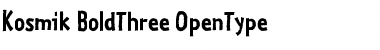 Kosmik-BoldThree Regular Font Title Preview