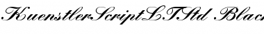 K߮stler Script LT Std Black Regular Font Title Preview