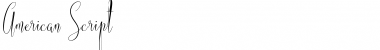 American Script Regular Font Title Preview