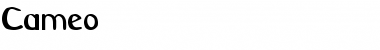 Cameo Regular Font Title Preview