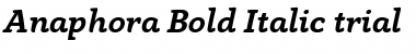 Anaphora Trial Bold Italic Font Title Preview