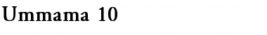 Ummama 10 Regular Font Title Preview