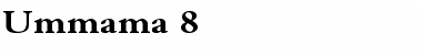 Ummama 8 Regular Font Title Preview