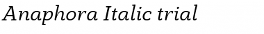 Anaphora  Trial Italic Font Title Preview