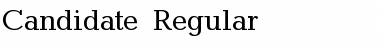 Candidate Regular Font Title Preview