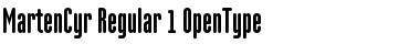 MartenCyr-Regular Regular Font Title Preview