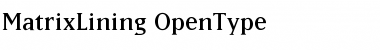 MatrixLining Regular Font Title Preview
