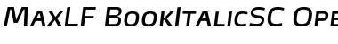 MaxLF-BookItalicSC Regular Font Title Preview