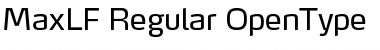 MaxLF-Regular Regular Font Title Preview
