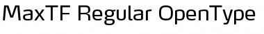 MaxTF-Regular Regular Font Title Preview