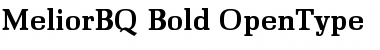 Melior BQ Regular Font Title Preview