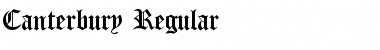 Canterbury Regular Font Title Preview