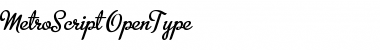 MetroScript Regular Font Title Preview