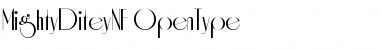 Mighty Ditey NF Regular Font Title Preview