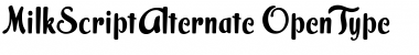 Milk Script Alternate Regular Font Title Preview