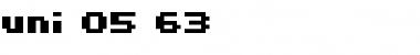 uni 05_63 Regular Font Title Preview