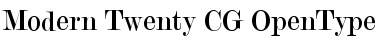 Modern Twenty CG Regular Font Title Preview