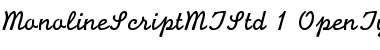 Monoline Script MT Std Regular Font Title Preview