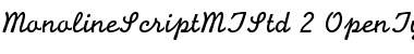 Monoline Script MT Std Regular Font Title Preview