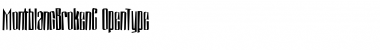 MontblancBrokenC Regular Font Title Preview