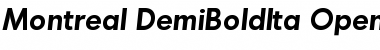 Montreal-DemiBoldIta Regular Font Title Preview