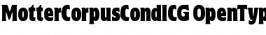 MotterCorpusCondICG Regular Font Title Preview