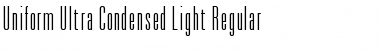 Uniform Ultra Condensed Light Regular Font Title Preview