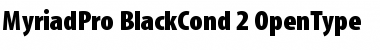 Myriad Pro Black Condensed Font Title Preview
