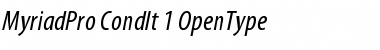 Myriad Pro Condensed Italic Font Title Preview