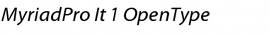 Myriad Pro Italic Font Title Preview