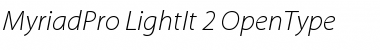Myriad Pro Light Italic Font Title Preview