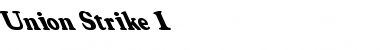 Union Strike 1 Regular Font Title Preview