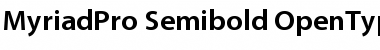 Myriad Pro Semibold Font Title Preview