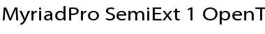 Myriad Pro SemiExtended Font Title Preview