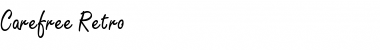 Carefree Retro Normal Font Title Preview