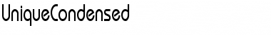 UniqueCondensed Regular Font Title Preview