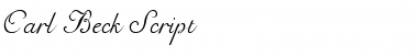 Carl Beck Script Regular Font Title Preview