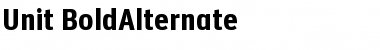 Unit-BoldAlternate Regular Font Title Preview