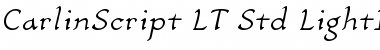 CarlinScript LT Std LightIt Regular Font Title Preview