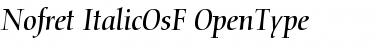 Nofret Italic OsF Font Title Preview