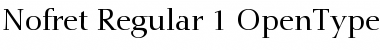 Nofret Regular Font Title Preview