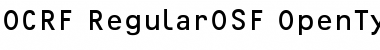 OCRF RegularOSF Font Title Preview