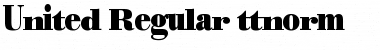 United Regular Font Title Preview