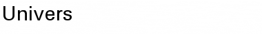 Univers Regular Font Title Preview