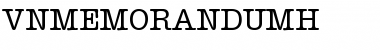 .VnMemorandumH Regular Font Title Preview