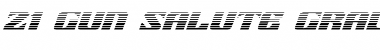 21 Gun Salute Gradient Italic Italic Font Title Preview