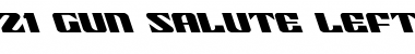 21 Gun Salute Leftalic Italic Font Title Preview