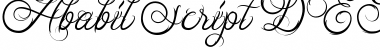 Ababil Script DEMO Regular Font Title Preview