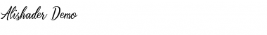 Alishader Demo Regular Font Title Preview